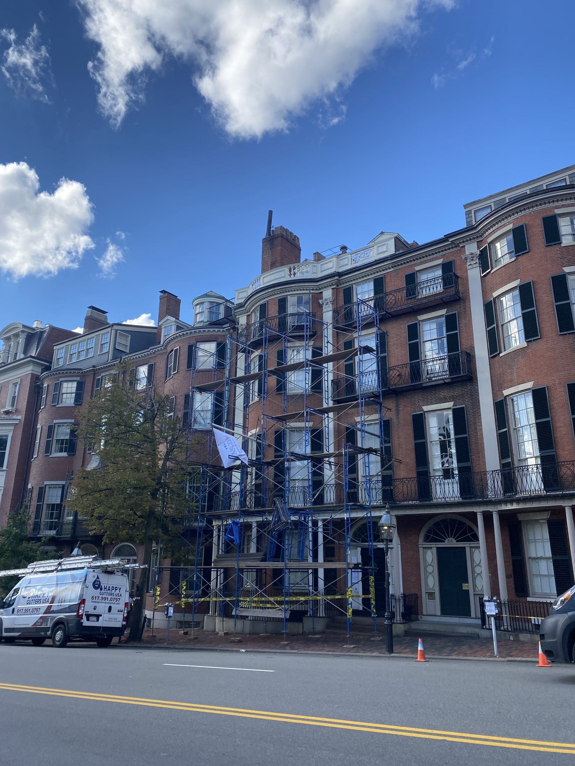 Prescott House Façade Restoration has Begun! The Society of Colonial